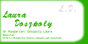 laura doszpoly business card